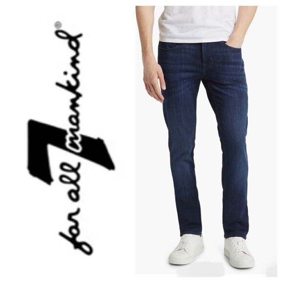 7 For All Mankind Slimmy Straight Leg Jeans - Picture 1 of 13